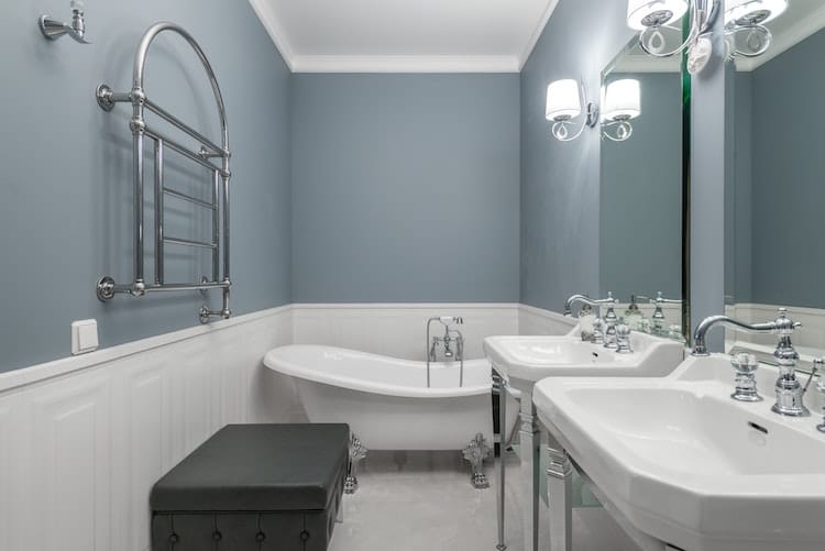 Colori pareti bagno rilassante