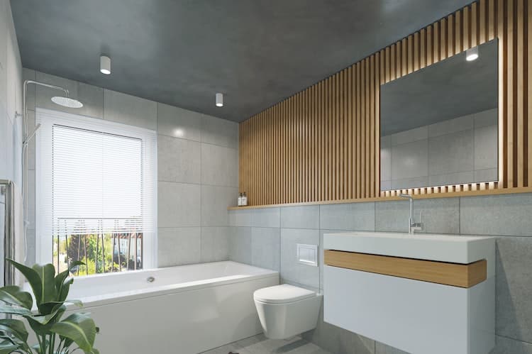 Rivestimento pareti bagno stile zen