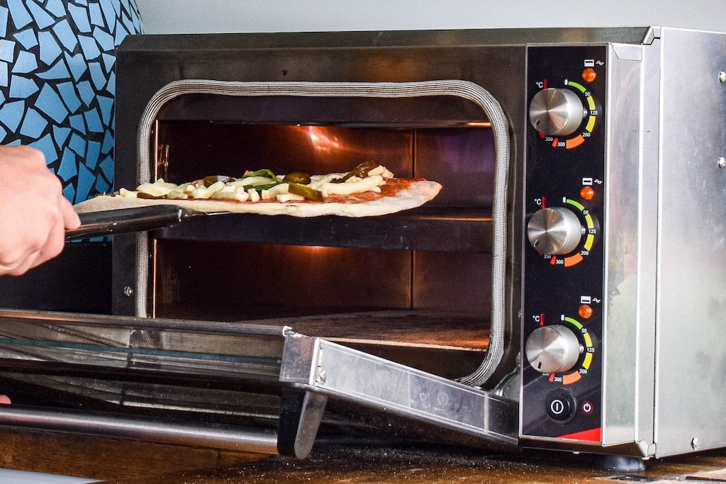 VEVOR VEVOR Forno Elettrico di Pizza Dolci Carne Pesce Camera Doppia 3000 W  da Bancone Luce Interna, Forno Elettrico Temperatura Regolabile 50-350 ℃  Pietra di Pizza Diametro 14 Pollici, Forno Camera Doppia